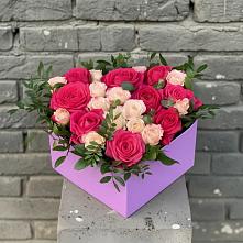 Цветочная композиция из Розы в коробке в Малой Пурге