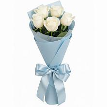 Букет 5 Белых роз Проуд #REPLACE_PRED# Малой Пурге