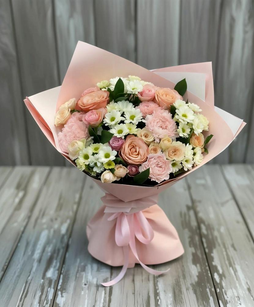 Букет цветов из: Гвоздики, Розы и Хризантемы в Малой Пурге