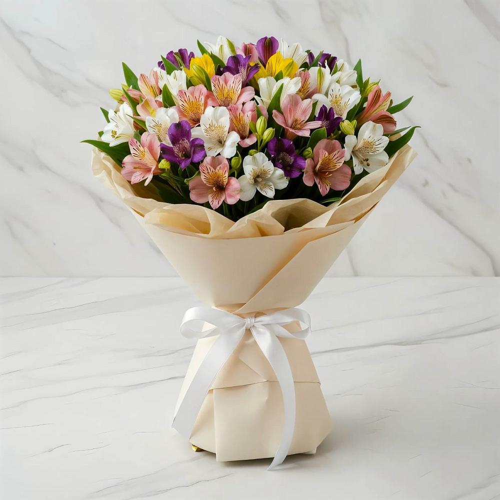 Букет цветов из: Альстромерии в Малой Пурге