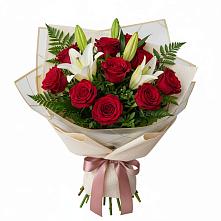 Букет цветов из:  Лилии и Розы в Малой Пурге