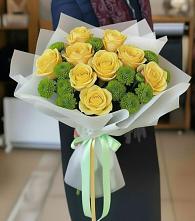 Букет цветов из:  Хризантемы и Розы в Малой Пурге