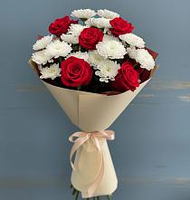 Букет цветов из:  Розы и Хризантемы в Малой Пурге