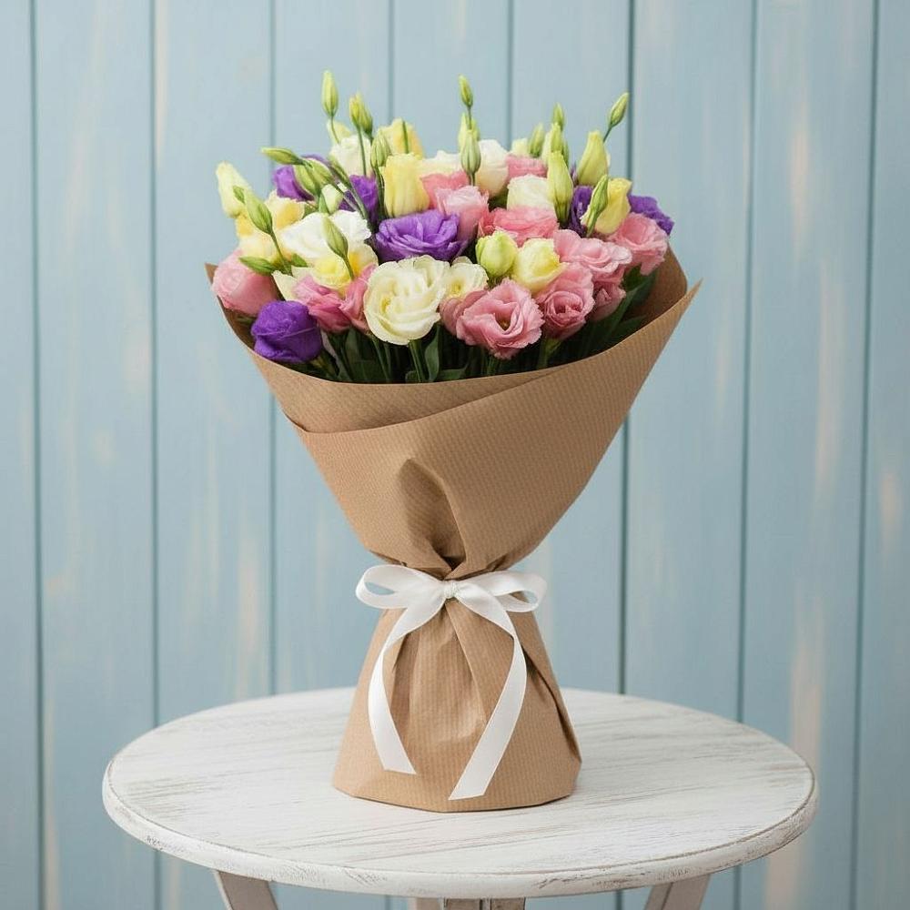 Букет цветов из: Лизиантусы в Малой Пурге