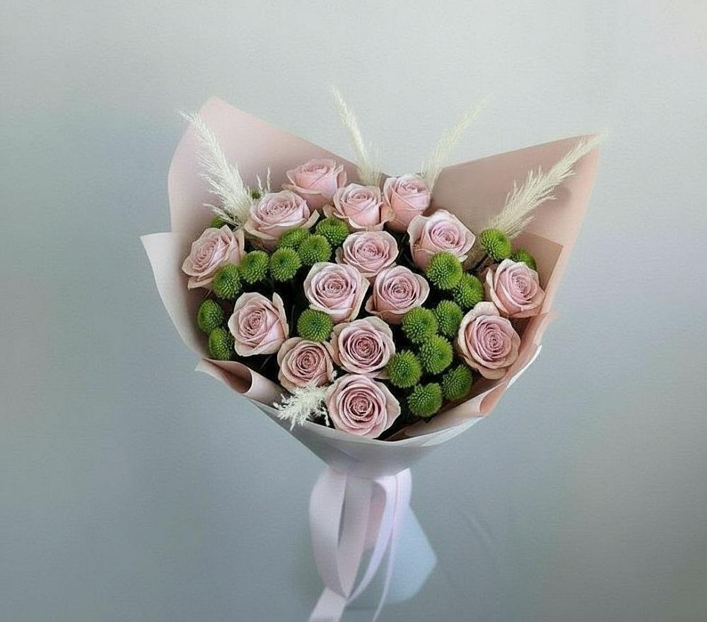 Букет цветов из: Розы и Хризантемы в Малой Пурге