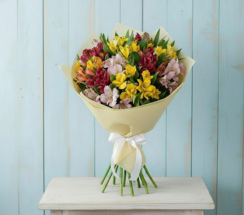 Букет цветов из: Альстромерии в Малой Пурге