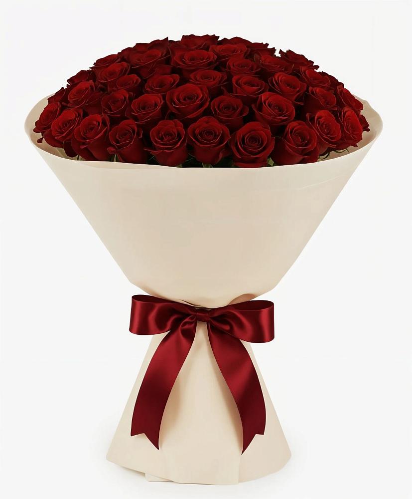 Букет 101 Бордовая роза Блэк Бакарра в Малой Пурге