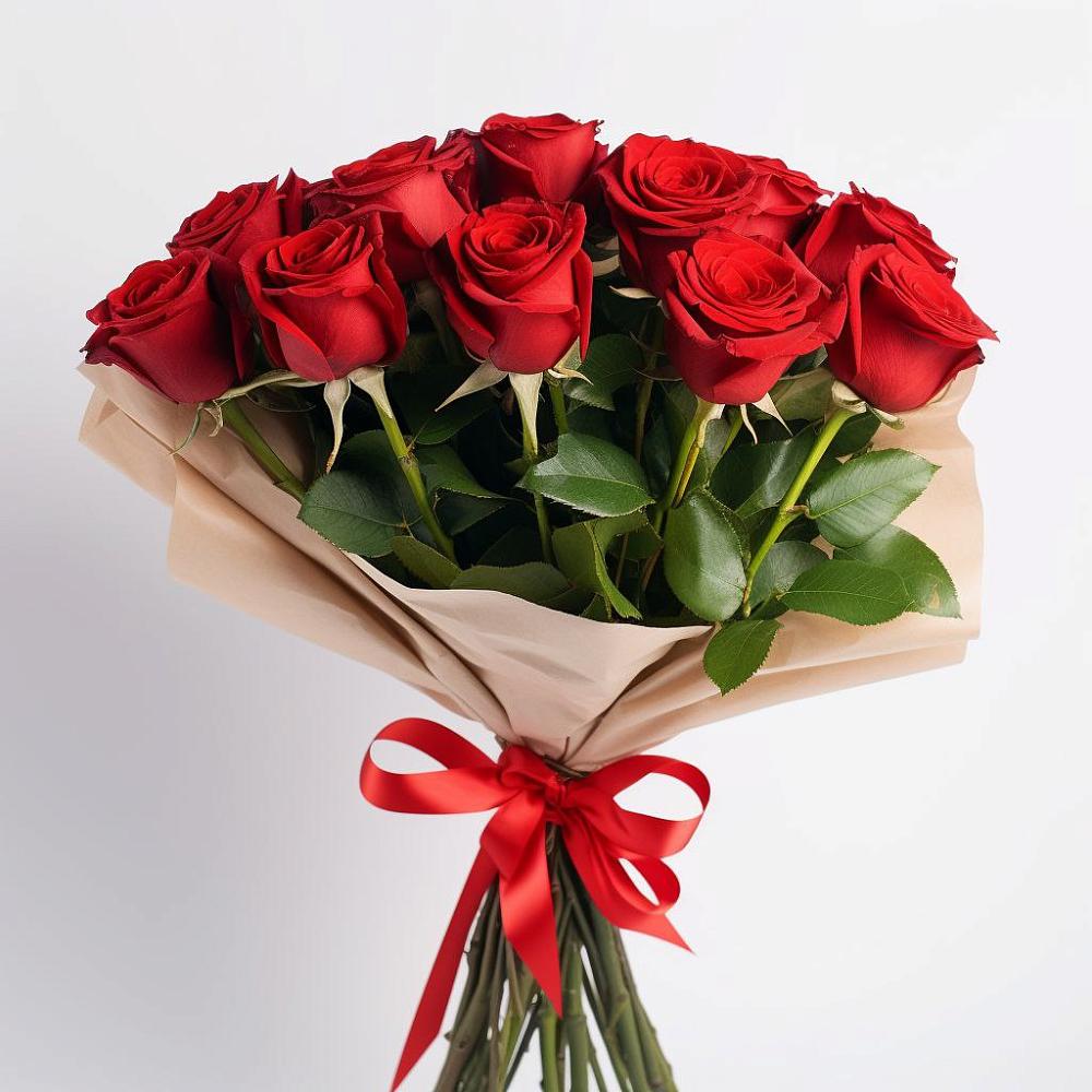 Букет 11 Красных роз Эдлесс Лав в Малой Пурге