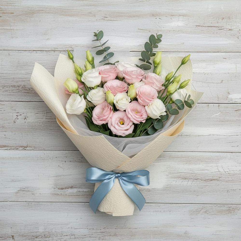 Букет цветов из: Лизиантусы в Малой Пурге